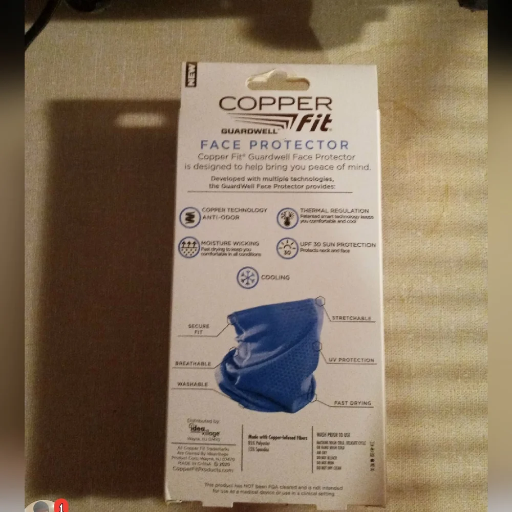 COPPER FIT Youth Face Protecter